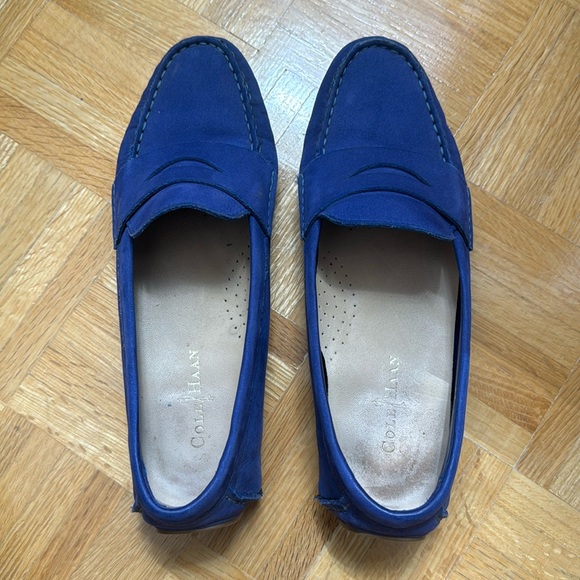Cole Hann Cobalt Blue Leather Loafers - Picture 1 of 6